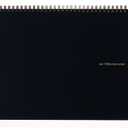 Maruman Mnemosyne Grid Notebook- Horizontal A4 Layout, 8.27" x 11.69", 70 Sheets / 140 Pages, 5mm Graph Paper Journal, Perforated Pages & Wire-Bound to Lay Flat, Black, Made in Japan