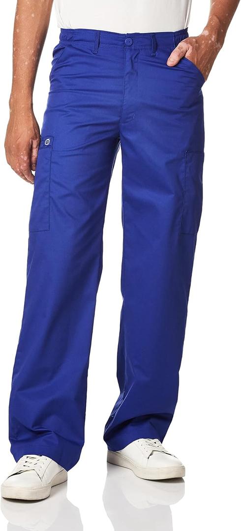 Wink WonderWORK Scrubs for Men, Cargo Scrub Pants (Blue)