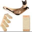 Chasing Tails Cat Wall Shelves - Four Step Cat Shelf with Scratch Board, Mounted Cat Shelves, Sturdy Cat Wall Furniture for Indoor Cats, Kittens - Extra Cat Wall Hammock Cover Included