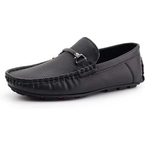 JABASIC Kids Penny Loafer Casual Slip-On Moccasin Flats Boys Dress Shoes