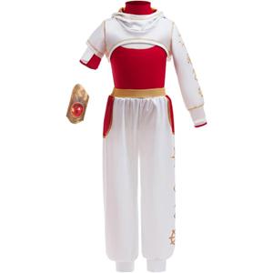 Zombies 4 Nova Costume for Girls Fancy Dress with Cropped Hoodie,T-Shirt,Skirt,Wristband (11-12 Years)