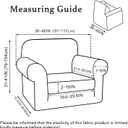Turquoize 2 Piece Chair Covers for Living Room Armchair Cover Armchair Slipcovers with Arms Feature Thick Jacquard Fabric (Chair,Biscotti Beige)