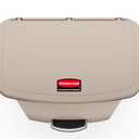 Rubbermaid Commercial Products STREAMLINE Plastic Front Step Step-On-Trash/Garbage Can/Bin 18 GAL Beige for Doctor's Office/Hospitals/Healthcare