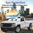 Gven Windshield Sun Shade for Chevrolet Silverado 1500 2019-2024 2025 2026 Car Accessories Sun Visor for Front Windshield & Window Sun Shade Cover, UV Heat Blocker & Protector (Silverado)