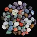 2lb Mixed Tumbled Stones Crystals Bulk, 1- 1.3 Size Natural Assorted Polished Crystals for Decoration, Crystal Healing, Jewelry Making, Tumbling, Cabbing, Wire Wrapping, Wicca & Reiki