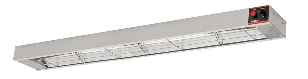 Winco Food Heat Lamp Strip Heater with Undermount Brackets, 1100W, 48"