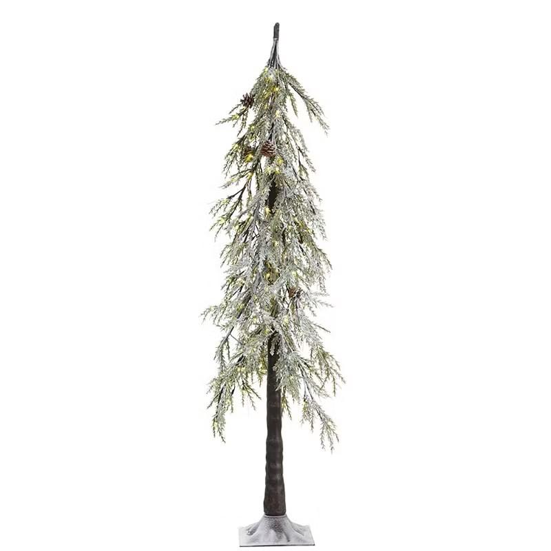 2 Pack Christmas Lighted Snow Pine Trees