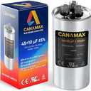 [Upgraded 2025] Canamax 45+10 uf ± 5% MFD 370 Or 440V Round Run Capacitor - Compatible with Air Conditioner 50/60Hz for AC Motor Run or Fan Start and Cool or Heat Pump Air Conditioner