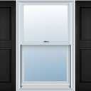 Ekena Millwork Lifetime Vinyl LP2S14X03100BL Standard Two Equal Panel Vinyls, Raised Panel Vinyl Shutters, w/Installation Shutter-Lok's & Matching Screws (Per Pair), 14.75"W x 31"H, Black (002 - Black)