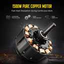 CGOLDENWALL DF-15 Hammer Mill Grinder Commercial Electric Herb Grinder Mill Industrial Automatic Continuous Spice Hammer Grain Mill Pulverizer Capacity 33 Pounds Per Hour Rotate Speed 20000r/min 110V