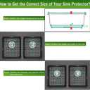 Sink Protectors for Kitchen Sink 15" x 13", Stainless Steel Sink Grid protectors for Kitchen Sink with Certer Drain Hole, Metal Protector for Sink with Sink Strainers