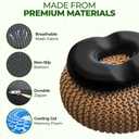 AnboCare Donut Gel Sitting Pillow - Orthopedic Memory Foam for Tailbone Pain, Hemorrhoid, Bed Sores, Postpartum, Prostate, Coccyx & Sciatica Pain