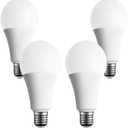4 Pack 3 Way Light Bulbs 50 100 150W, Daylight 5000K,Three Way A19,E26 Base,Perfect for Bedroom,Living Room,Study Room