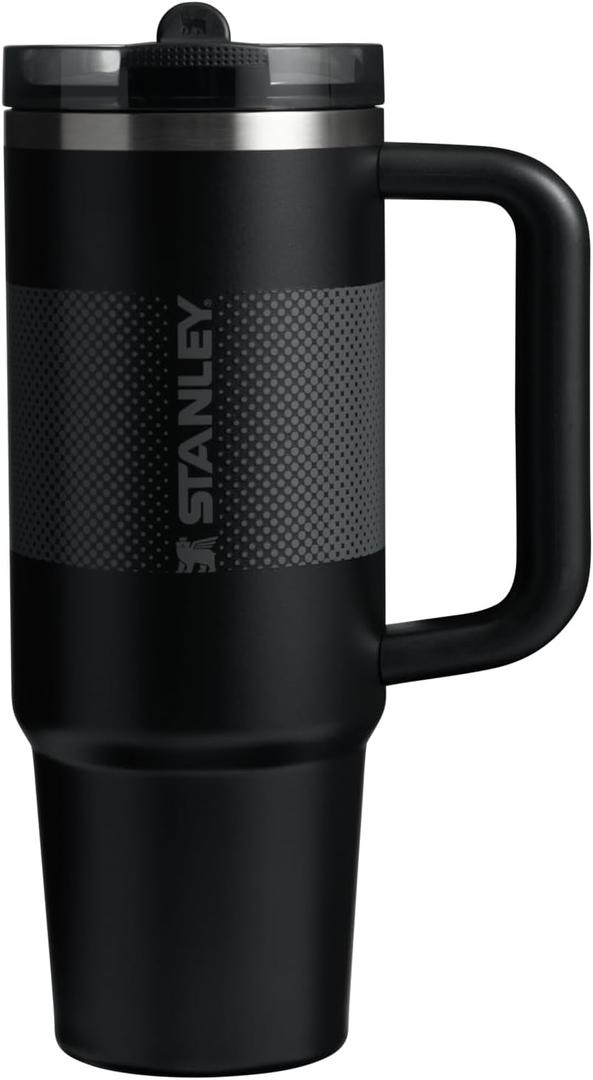 STANLEY Quencher ProTour Flip Straw Tumbler with Leakproof Lid | Built-In Straw & Handle | Cupholder Compatible for Travel | Insulated Stainless Steel Cup | BPA-Free (30 Ounces, Black Fade)