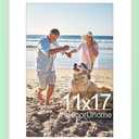 decorUhome 11x17 Picture Frame, Display Pictures 8x12 with Mat or 11x17 without Mat, Wall Hanging Poster Frame, Light Green, 1 Pack