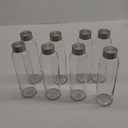 Zukro Glass Water Bottles with Lids 24 oz, 8 Pack Reusable Juice Bottles With Stainless Steel Airtight Cap for Juicing, Leak Proof Clear Drinking Jar Beverage storage container for Fridge, BPA Free