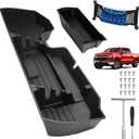 Mixsuper Liner Under Seat Storage for 2019-2026 Chevy Silverado 1500/GM Sierra 1500 & 2020-2025 Silverado/Sierra 2500HD/3500HD, ABS 6PCS Kit with Mesh Pocket & Inner Bin, Silverado Accessories Black