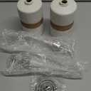 2-Pack Ceramic Soap Dispensers Set, Includes Stainless Steel Pump, Silicone Funnel and Diatomaceous Tray, Hand Soap, Dish Soap, Shampoo and Conditioner Dispenser for Bathroom & Washroom, White