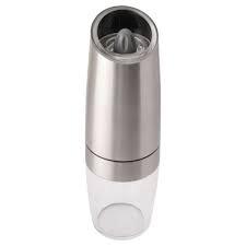 Gravity Electric Salt and Pepper Grinder, Automatic Salt And Pepper Grinder, Adjustable Roughness, Battery Powered, 1 Pack, (Black)