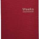 Undated Weekly Planner Notebook Pocket Organizer Appointment Book Journal Notebook A6 Week Plan Notepad (Bright red with cover)