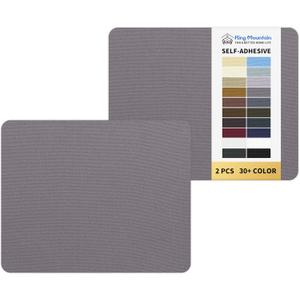 KING MOUNTAIN Canvas Repair Patch 9 x11 Inch 2 Pcs Self-Adhesive Waterproof Fabric Patch for Sofas, Tents, Furniture,Tote Bags, Car Seats (Grey)