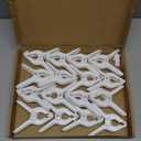 LemonRoad 16 Pcs 4" Clips for Balloon Arch White Heavy Duty 2" Opening Spring Clamps for Birthday Baby Shower Balloon Arch, Tablecloth Clip, Backdrop Stand for Wedding Photography Studio Decoration
