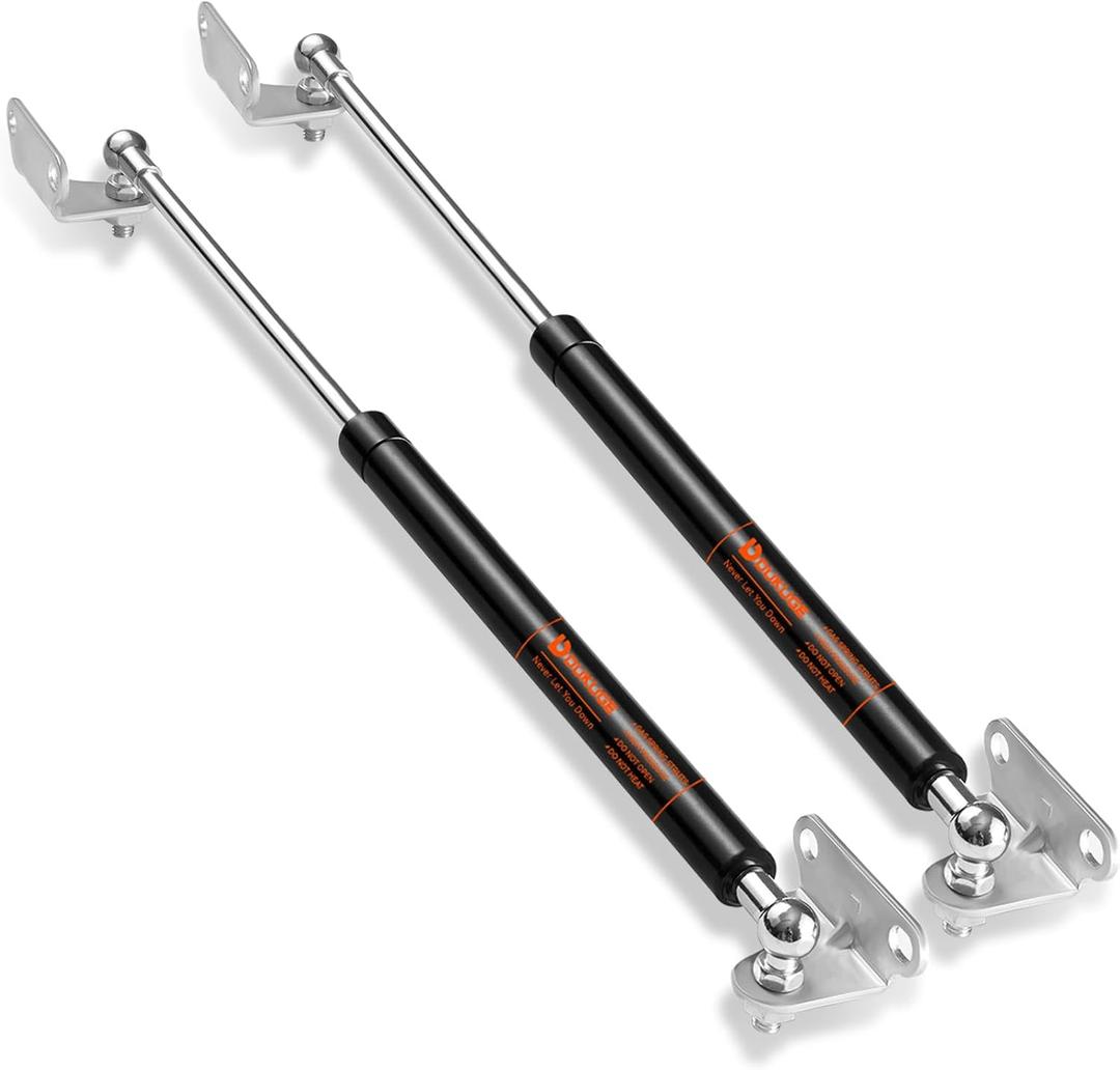 Gas Struts 15 inch 45lbs with Mounting Brackets for RV Cabinet Door, Universal Gas Shocks Spring Lift Strut 15in for TV Cabinet Toy and Light Tool Box Lid Trap Door and DIY Project, Set of 2