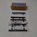 5 Pack Matte Black Cabinet Handles with 5 Inch (128 mm) Hole Center, Square Kitchen Hardware for Cabinets & Drawers, Stainless Steel Pulls, 7-3/8 Inch Overall Length