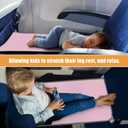 Airplane Bed for Toddler, Airplane Footrest for Kids Seat Extender, Portable Toddler Travel Bed, Airplane Leg Rest for Kids to Lie Down, Baby Travel Essentials for Flying Sleeping (Pink)