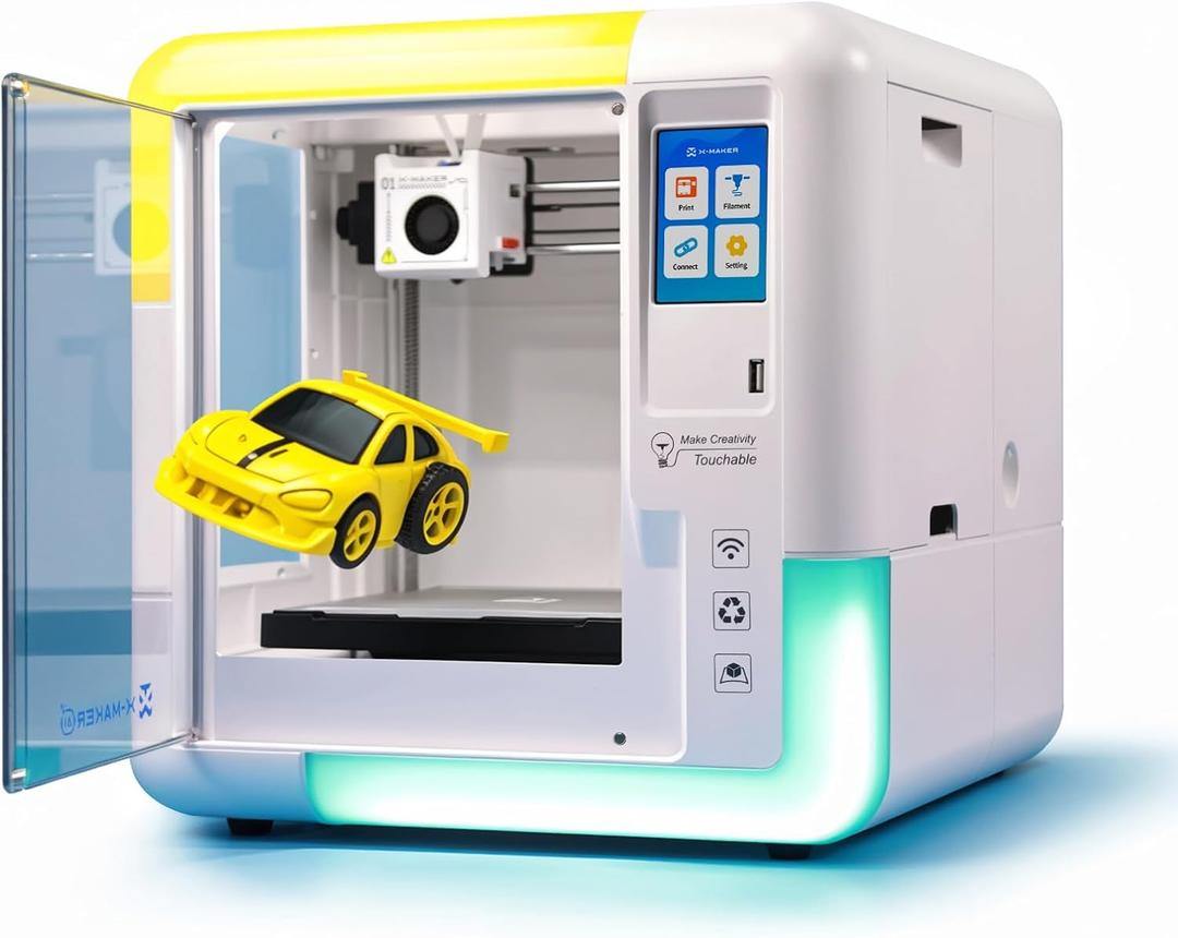 AOSEED 3D Printer for Kids & Beginners, AI-Powered Toy Maker with Leveling-Free Design, 400mm/s Speed, 17+ Design Modules, 1 PLA Filaments, Enclosed Mini 3D Printer for Home & School, X-Maker AI+
