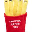 WHAT DO YOU MEME? Emotional Support Fries by Relatable, Cuddly Plush Toys and Stuffed Animals, Includes 5 Plushies with Basket, Funny Stocking Stuffer for Teens and Friends