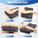 MINUPWELL Knee Pillow for Side Sleepers, 6" Leg Pillow for Side Sleeping, 100% Cotton Fabric Pillow for Between Knees While Sleeping - High Support Alternative for Relieving Leg, Back, and Knee Pain