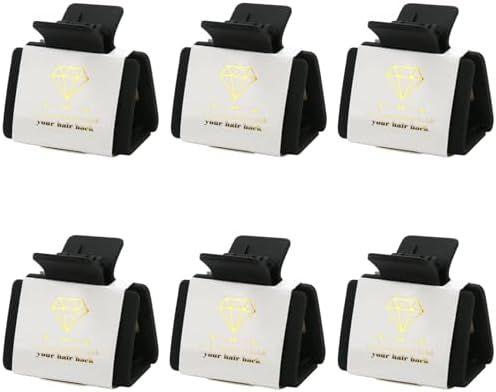 Loanzeg 8pcs Bridesmaid Proposal Gifts 4.1 Inch Square Set of 8 Bachelorette Hair Claw Clips ideas Bridal Shower Gift for Wedding Party Favors (6pcs Small White&Black) Pack of 3