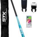 STX Field Hockey Start Pack - Junior with Stick, Shin Guards, Bag & Balls, Black/Teal, 32"