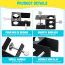 Ferraycle 12 Pcs Deck Torch Clamp Metal Black Torch Mount Holder Outdoor Pole Clamp Universal Porch Rail Accessory