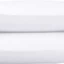 Amazon Basics 400 Thread Count Cotton Pillowcases, Standard, 30" L x 20" W, White - Set of 2, Pillows Not Included