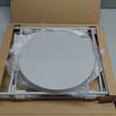 HollyHOME 2-Tier Round Side Table, Outdoor Small Folding Accent Stand with Removable Tray, Anti-Rust Metal Asional Table for Balcony Patio Living Room, Nightstand for Bedroom(Grey)