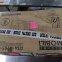 47.5'' Computer Desk with File Cabinet and Drawers, Storage Cabinet with Removable Shelf and Ventilation for CPU, Home Office Desk or Computer Workstation with Keyboard Tray, Grey