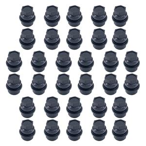 32PCS Lug Nut Covers Compatible with Chevy GMC 2500 1500 Full Size Truck Thread M27-2.0, Hexagon 22mm, Height 40mm,Black Wheel Lug Nut Covers Caps Replace for 15646250 6116071 711025 99956