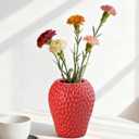Strawberry Vase, Cute Red Ceramic Vase for Flower, Small Fresh Vases for Centerpieces, Strawberry Shaped Planter Pot for Strawberrys Party