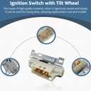 Ignition Switch with Tilt Wheel fits for 1970-1996 Buick Chevy Oldsmobile and Compatible with 1990096, 1990099, 1990110, 1990116, 3197598, 3250575, 8128890