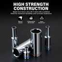 55-Piece 3/8" Drive Master Impact Socket Set, Shallow & Deep Sockets Kit (6-24mm & 1/4"-1"), SAE & Metric, Includes 3" Extension Bar, Universal Joint & 90-Tooth Ratchet, 6-Point Design