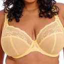 Elomi Women's Charley Stretch Plunge Bra: Stretch Lace & Mesh, Racerback Option. Low Plunge, US Size 32HH
