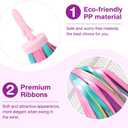 NUOBESTY 1 Pair of Kids Bike Streamers - Colorful Handlebar Tassels for Bicycles, Tricycles, Baby Carriers & Toddler Bike Accessories (10.82 inch)