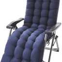 Patio Chaise Lounger Cushion, Indoor/Outdoor Chaise Lounger Cushions Rocking Chair Sofa Cushion with 6 Ties,Soft Padded Chaise Lounger Swing Bench Cushion, 61Inch