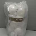 KI Store White Christmas Ball Ornaments, 20pcs 3.15-Inch, for Xmas Trees and Holiday Decor - Hooks Included