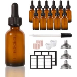 Pack of 4, StellaCare 12P Dropper Bottle Oil Bottles 1oz for Hair Tincture Bottles with Dropper Glass Dropper Bottles for Oil Leak-proof