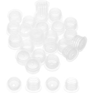 PATIKIL Bottle Adapter 0.59"/15mm, 25 Pcs Press in Bottle Adapter Plugs for Oral Dispensers Liquid Oil Plastic Glass Bottles Stopper, Clear