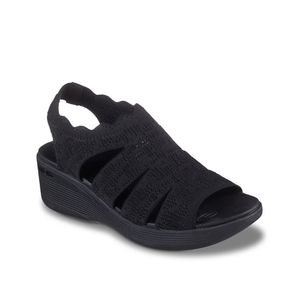 Skechers Womens Pier Lite Memory Maker Wedge Sandals
, Black Size 8.5