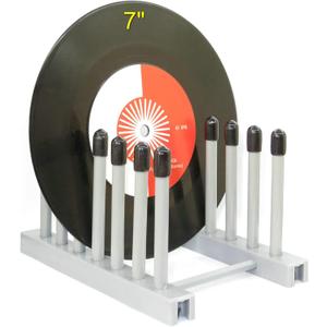 Vinyl Record Storage Holder Stand Rack , CD Display Stand, Cleaning device drying rack, Desktop Magazine Rack Record Storage Shelf - With Silicone rubber top (No scratches) - for 12" and 7" Records